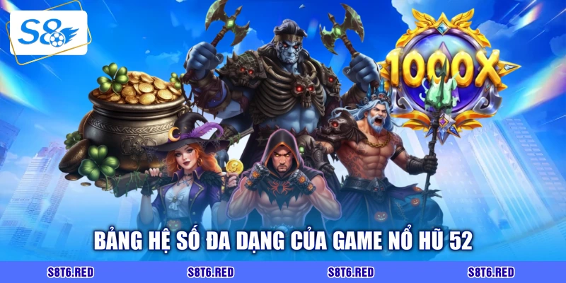 Bảng hệ số đa dạng của game nổ hũ 52